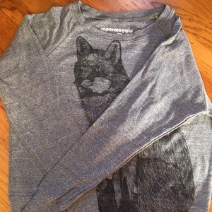 Supermaggie long sleeve fox design tee